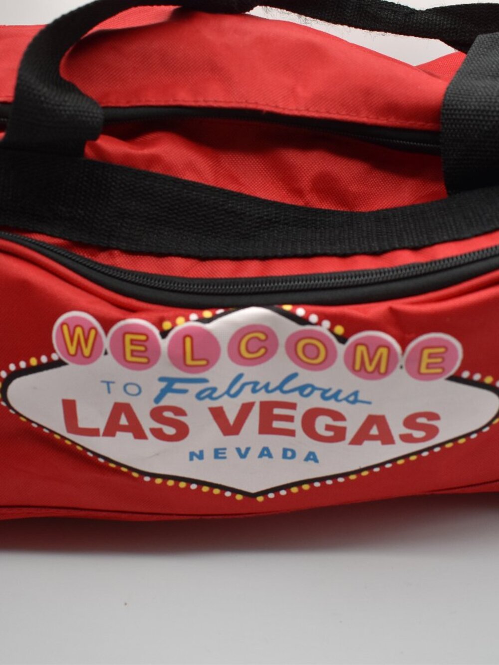 Welcome to Fabulous Las Vegas Nevada Red Duffle Bag Travel Gym Overnight Souveni